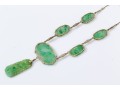 Classic 14K And Jade Vintage Necklace