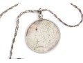 1928-S Peace Dollar On Sterling Chain Necklace