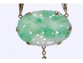 Classic 14K And Jade Vintage Necklace