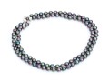 Pretty Double Strand Black Cultured Pearl Choker Necklace