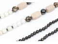 Lot Of Striking Beaded Necklaces Including A Black Cultured Pearl Necklace