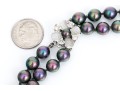 Pretty Double Strand Black Cultured Pearl Choker Necklace