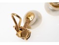 14K Smoky Quartz And Freshwater Pearl Clip Earrings