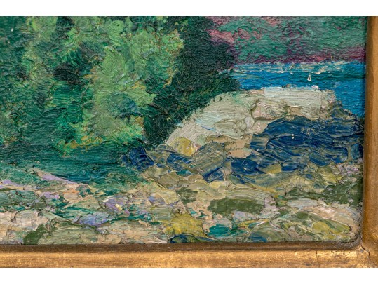 Abigail Brown (American, B. 1891) Oil On Board, Landscape