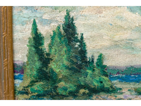 Abigail Brown (American, B. 1891) Oil On Board, Landscape