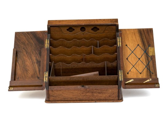 English Mahogany Letter Box, 1860