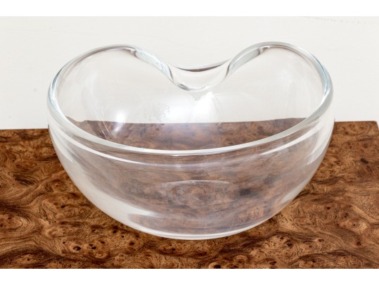Impressive Glass Thumbprint Bowl In The Manner Of Tiffany & Co. Elsa Peretti