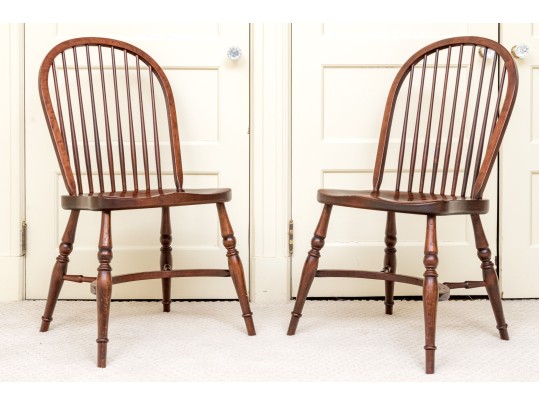 Pair Of American Cherry Windsor Chairs
