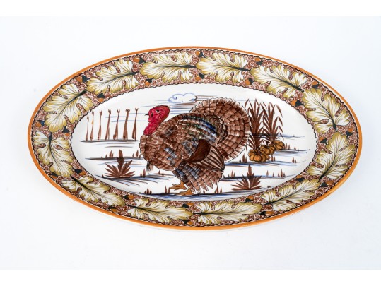 Italian Hand Painted Ceramic Serving Platter