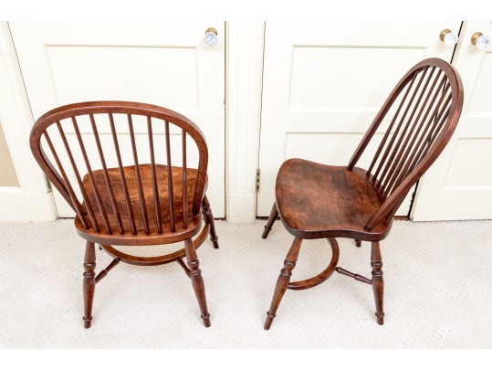 Pair Of American Cherry Windsor Chairs