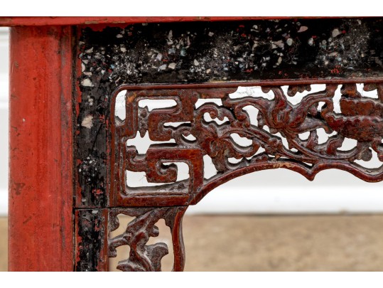 Chinese Carved And Lacquered Wedding Chair, 19th-20th C.