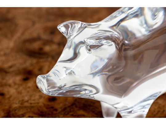 French, Baccarat Crystal Pig