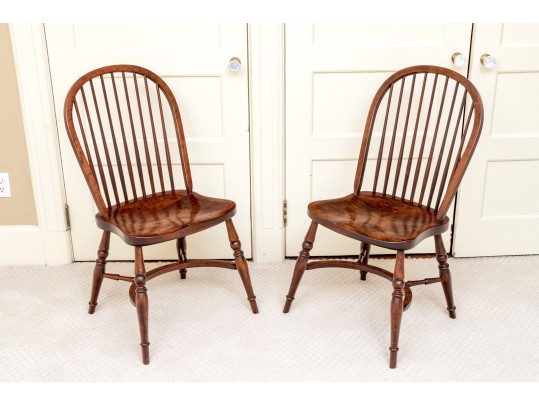 Pair Of American Cherry Windsor Chairs