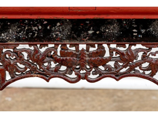 Chinese Carved And Lacquered Wedding Chair, 19th-20th C.