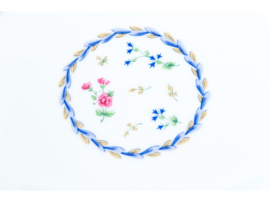 Set Seven Bernadaud Limoges ‘Artois Bleu’ Porcelain Salad Plates
