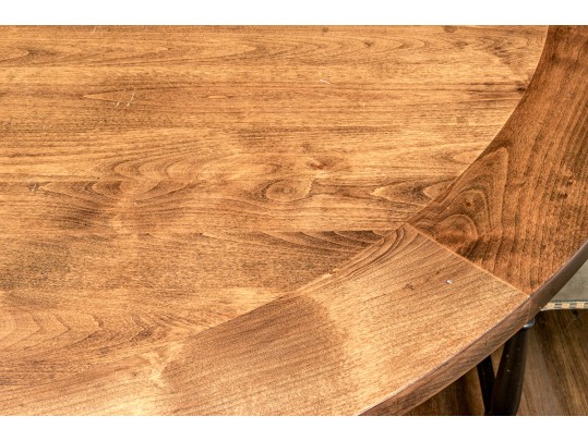 Fantastic Oak Pedestal Table On Faux Stone Pedestal Base