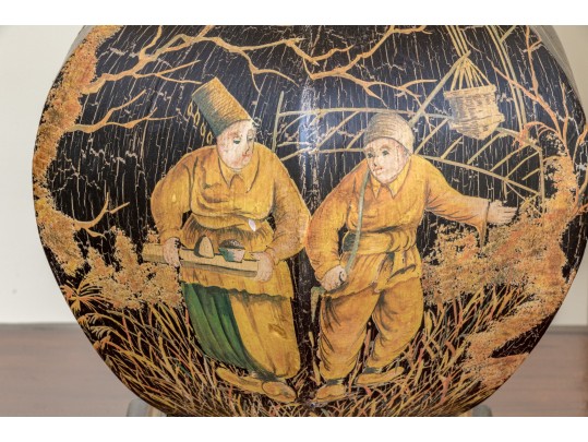 Excellent Duo Of Chinoiserie Table Lamps