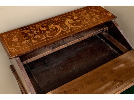 Antique Marquetry Slantfront Desk