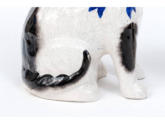 Cute Pair Of Staffordshire Style Ceramic Kittens