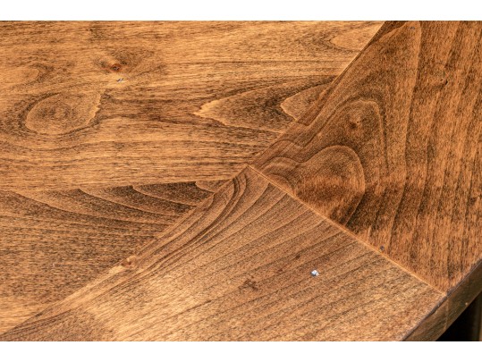Fantastic Oak Pedestal Table On Faux Stone Pedestal Base