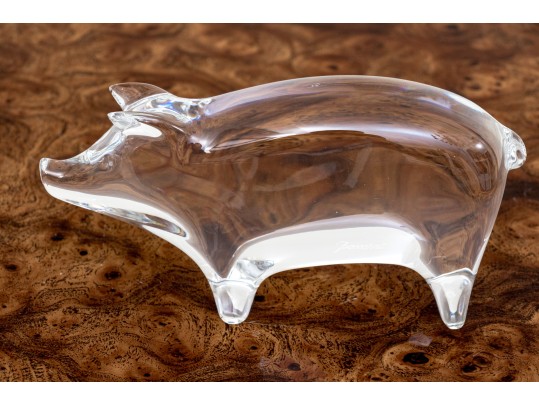French, Baccarat Crystal Pig