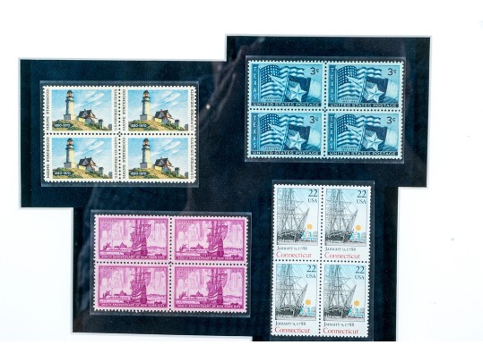 US Postal Stamp Set Collection With US Postmaster General Marvin Runyon Inscribed Brass Plaque