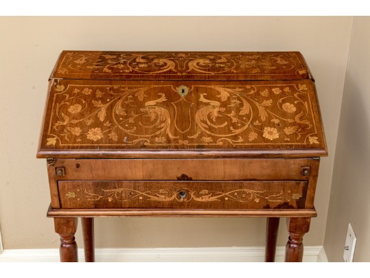 Antique Marquetry Slantfront Desk