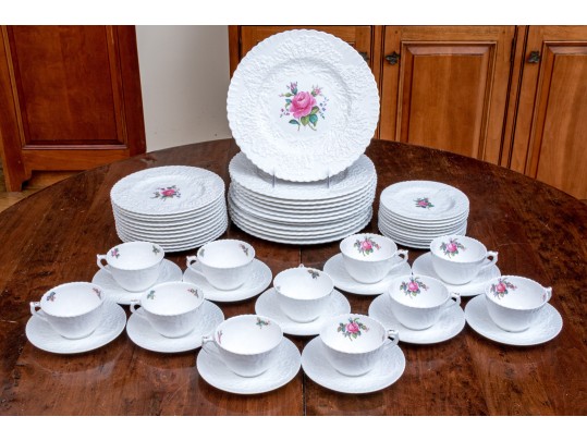 Partial Set Of Spode's Bridal Rose Pattern China 