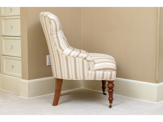 Handsome Tufted Upholstered Accent Chair