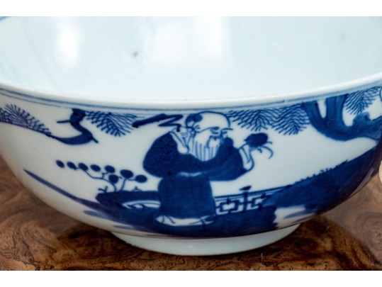 Two Chinese Porcelain Bowls, Including Famille Rose And Blue And White