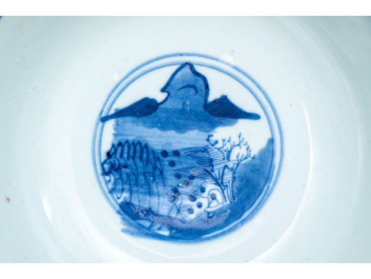 Two Chinese Porcelain Bowls, Including Famille Rose And Blue And White