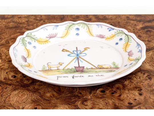 French Amontagnon Ceramic Plate