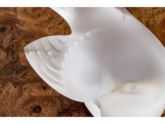 French, Lalique Frosted Crystal Sparrow