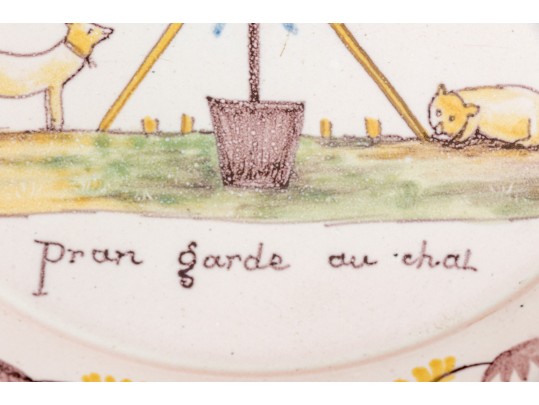 French Amontagnon Ceramic Plate