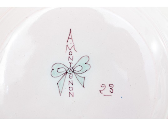French Amontagnon Ceramic Plate