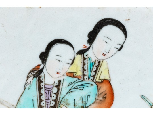 Antique Chinese Famille Rose Porcelain Pillow