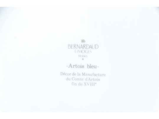 Set Seven Bernadaud Limoges ‘Artois Bleu’ Porcelain Salad Plates