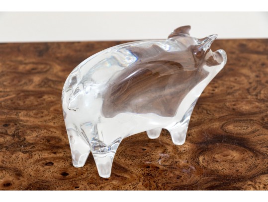 French, Baccarat Crystal Pig