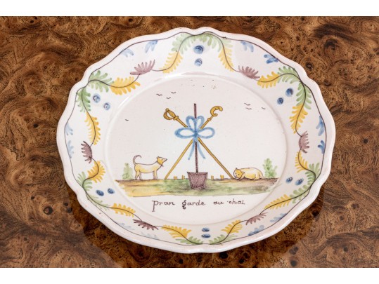 French Amontagnon Ceramic Plate