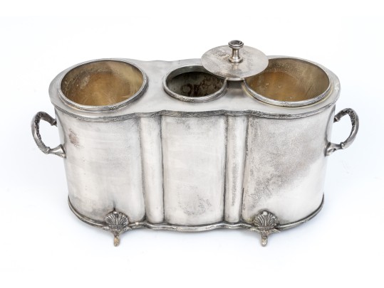 Vintage Silver Plated Double Wine Cooler