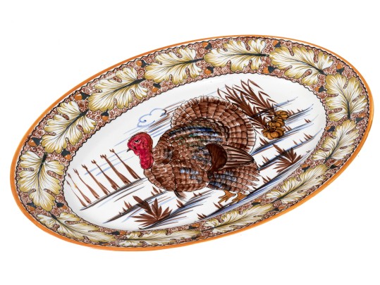 Italian Hand Painted Ceramic Serving Platter