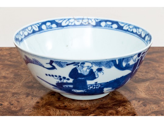 Two Chinese Porcelain Bowls, Including Famille Rose And Blue And White