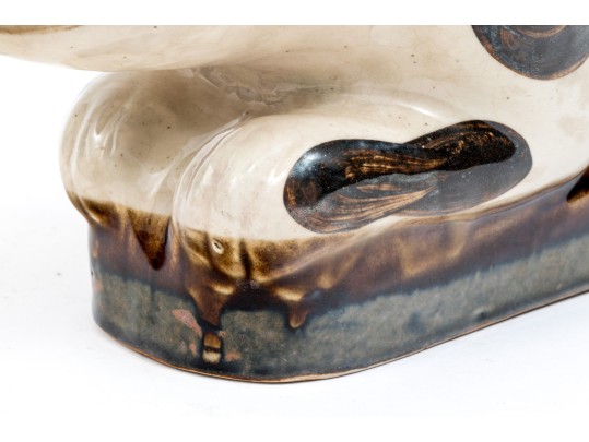 Asian Glazed Ceramic Pillow