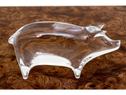 French, Baccarat Crystal Pig