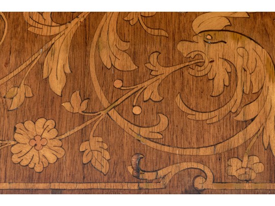 Antique Marquetry Slantfront Desk