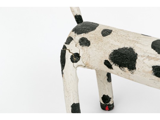 Miguel Rodriguez Carved And Painted Wooden Dog, “Santa Fe Dog's Don't Care”, 1993