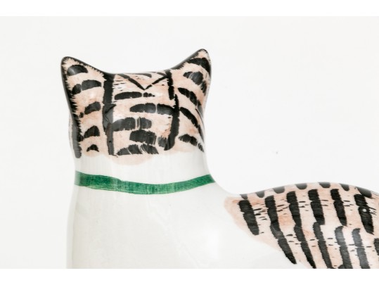 Pair Of Italian Mottahedeh Staffordshire Style Ceramic Cats