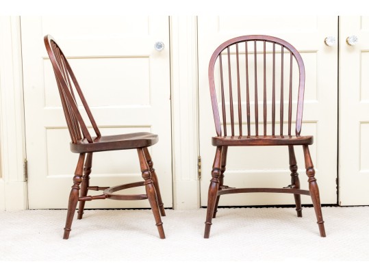 Pair Of American Cherry Windsor Chairs