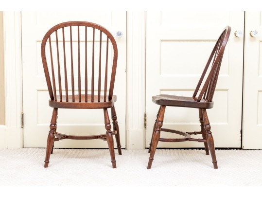 Pair Of American Cherry Windsor Chairs