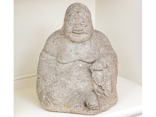 Vintage Well Cast Cement Hotei 